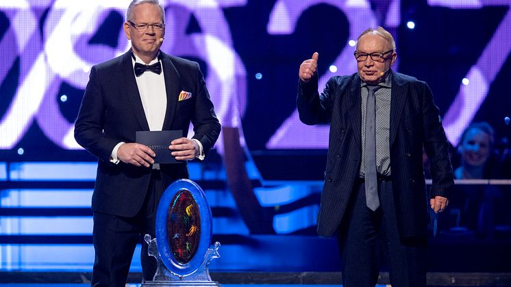 Börje Andersson-Junkka fick Sportspegelpriset av Mats Nyström 