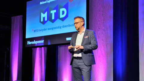 Rickard Lagesson, försäljningschef hos MTD, på Tidskriftsgalan 2015. Foto: Anette Persson.