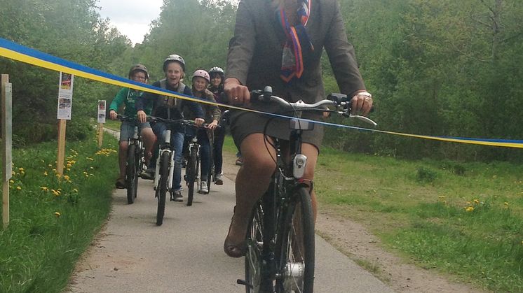 Infrastrukturministern invigde cykelleden Sjuhäradsrundan