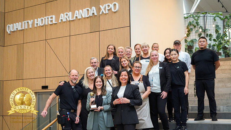 Quality Hotel Arlanda XPO vinner World Travel Award som Sveriges ledande konferenshotell – för andra året i rad.