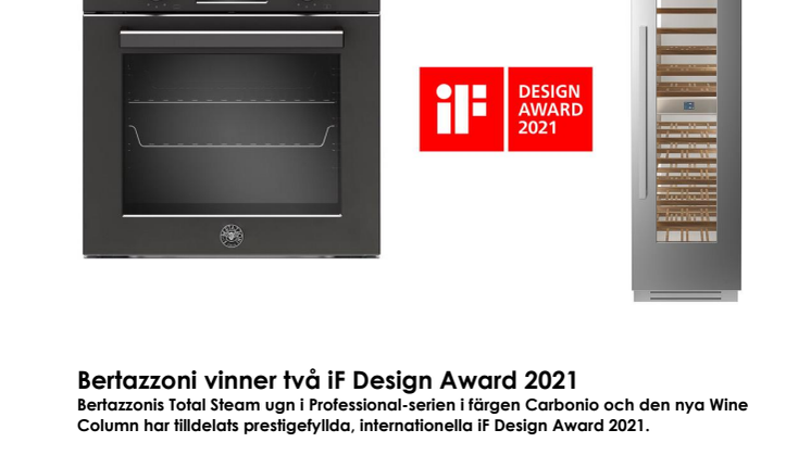 Bertazzoni vinner två iF Design Award 2021.pdf