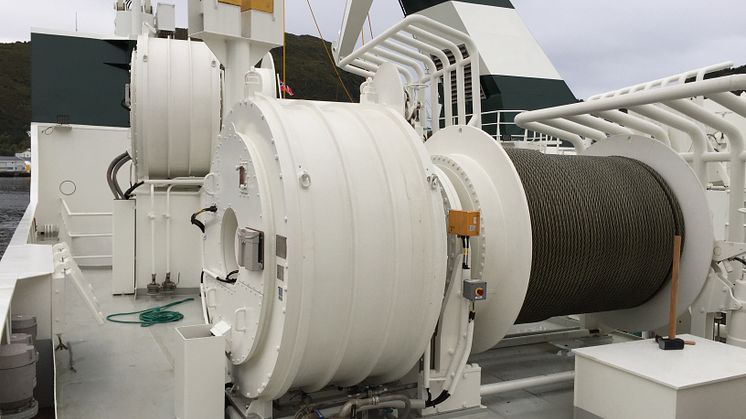 Kongsberg Maritime’s EasyDrive electric trawl winch, installed on board the stern trawler Granit