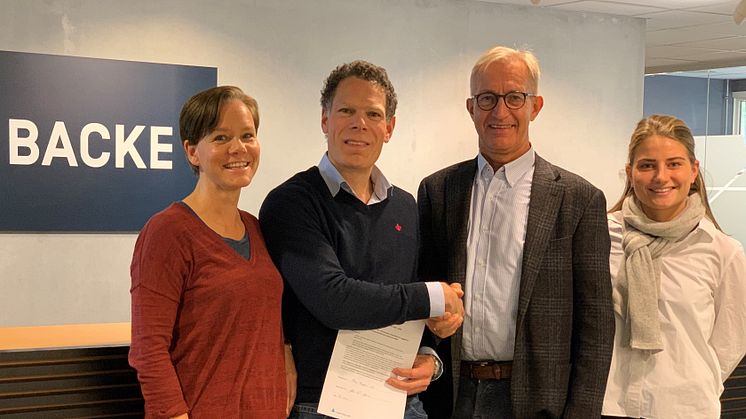 Backe Prosjekt har signert strakstiltakene i Eiendomssektorens veikart mot 2050. Foto: Norsk Eiendom.