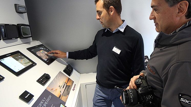 Image - Raymarine - Carlo Baj, Raymarine Italy, demonstrating products