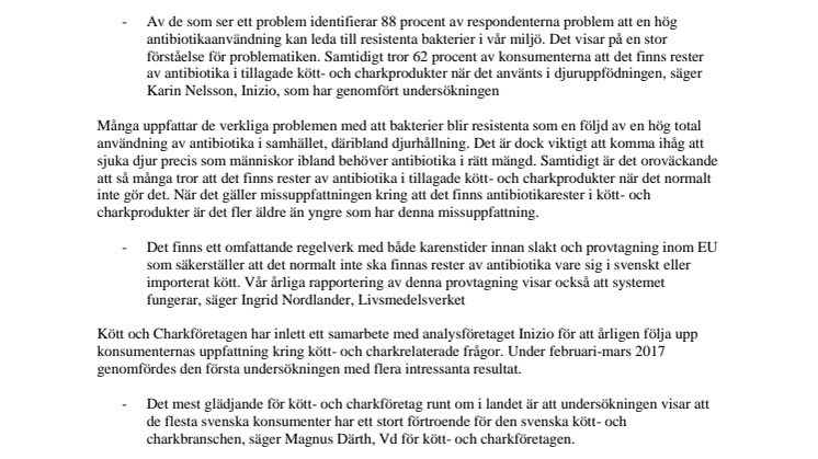 Allt kött är fritt från antibiotika