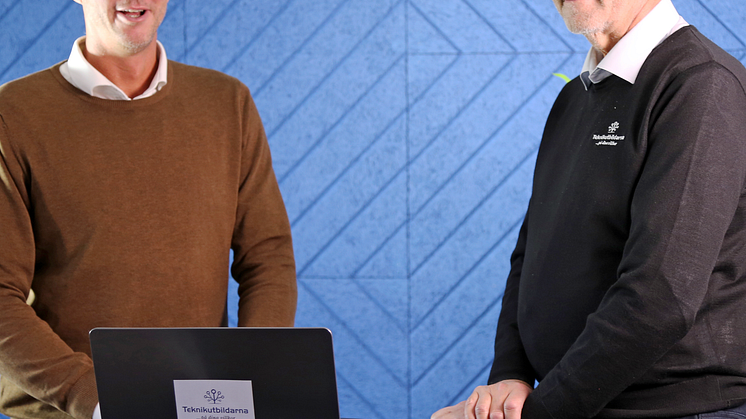 Jens Albrektsson (tv) och Lennart Bölin (th), Vd Teknikutbildarna i Norden AB