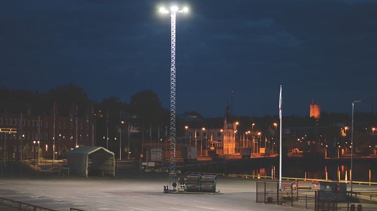 Smålandshamnar Oskarshamn - Först i Sverige med Titan LED mastbelysning