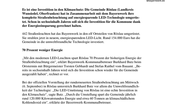 Röslau strahlt in neuem Glanz