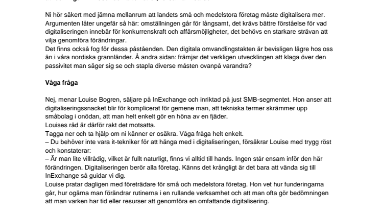Lätt för småföretagare att bli digitala 