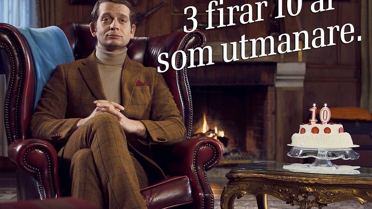 Mobiloperatören 3 firar tio år i Sverige