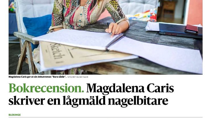 "Bara sådär" av Magdalena Caris recenserad i Sydöstran