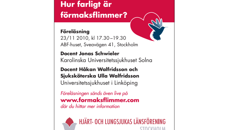 Livesänt seminarium om förmaksflimmer