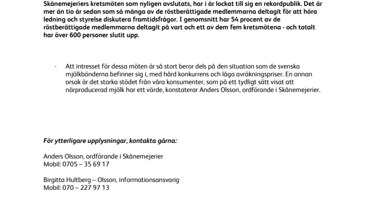 Rekorduppslutning på bondemöten