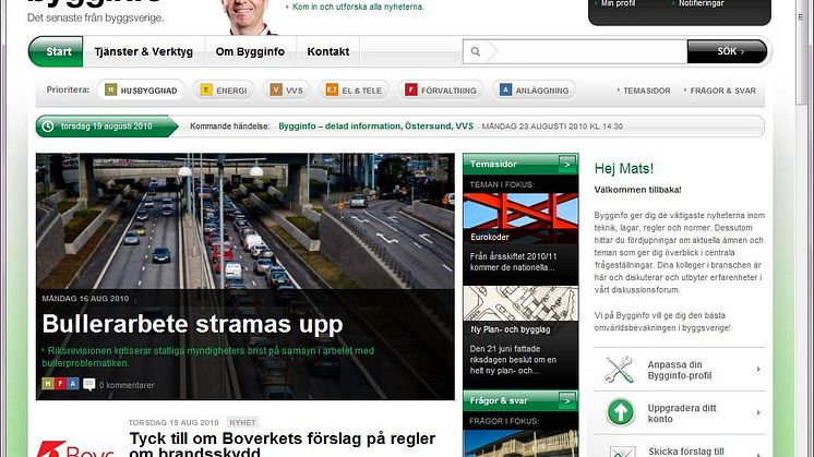 Bygginfo lanserar helt ny webbtjänst