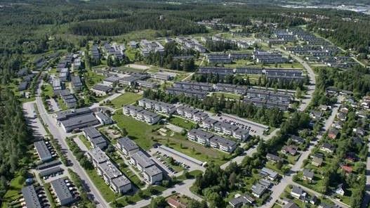 Översiktsbild på Brf Bosvedjan i Sundsvall