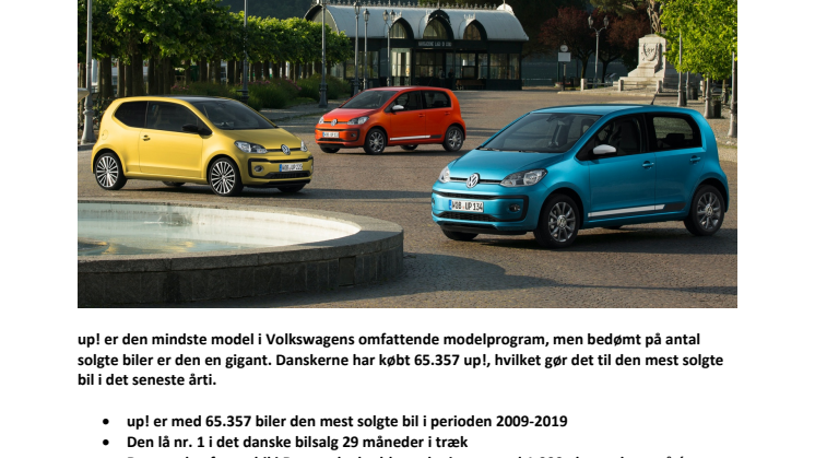 Volkswagen up! er årtiets mest solgte bil