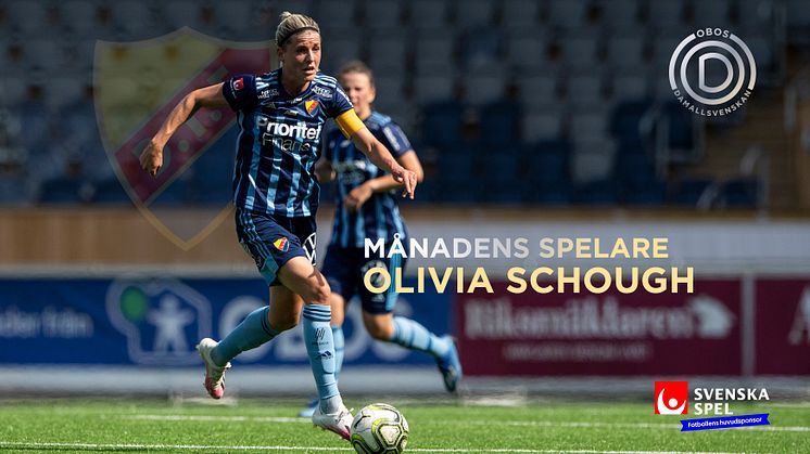 Olivia Schough Månadens spelare i oktober – skänker 10 000 kronor till projekt som sätter barn i rörelse