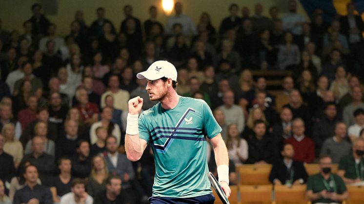 Andy Murray på Stockholm Open 2021. Foto Robert Bjarnefeldt.