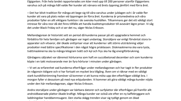 Stark start på mellandagsrean