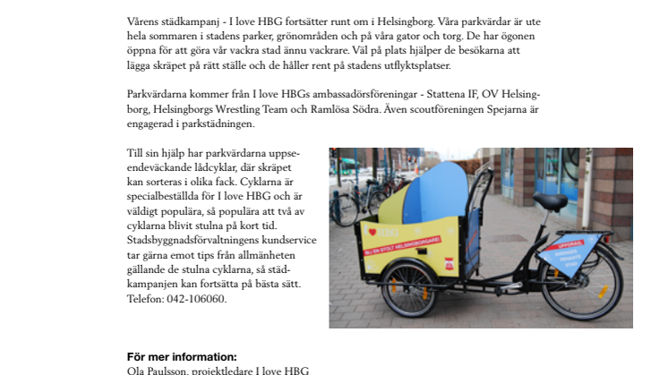 Attraktiva I love HBG-cyklar på vift