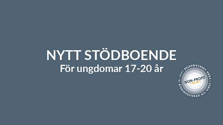 Nytt stödboende för ungdomar 17–20 år