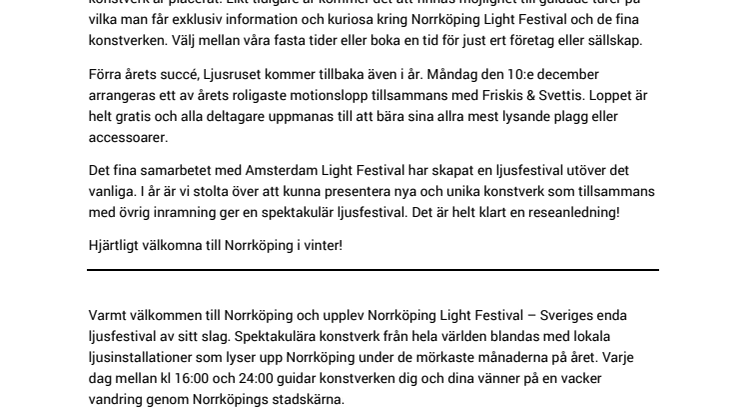 Boilerplates Norrköping Light Festival