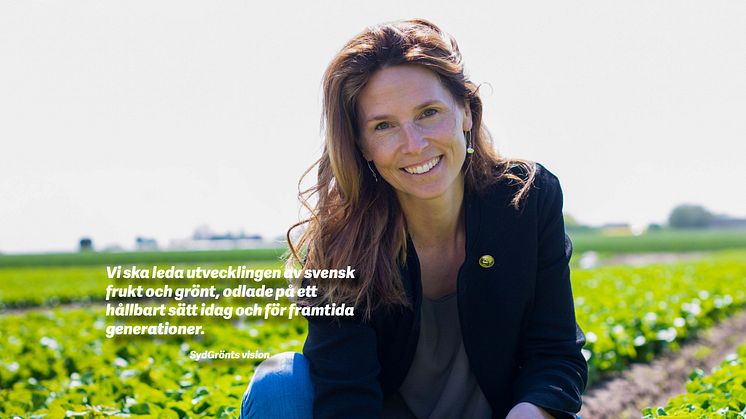 SydGrönts VD Sara Berger tillsammans med SydGrönts vision