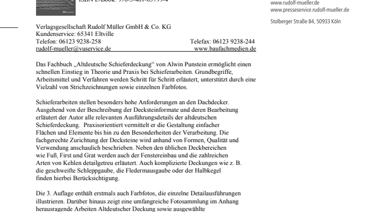 Altdeutsche Schieferdeckung