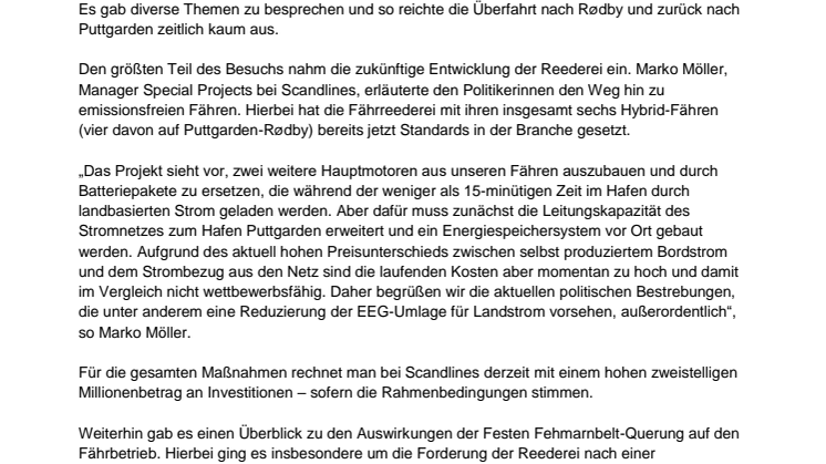 Midyatli (SPD): „Scandlines ist auf dem richtigen Weg!“