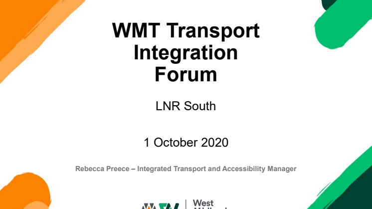 WMT Transport Integration Forum presentation - London Northwestern Railway south - 011020