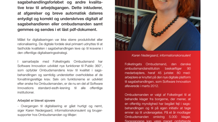 Folketingets Ombudsmand - Fuld digital sagsbehandling hos det offentliges vagthund 