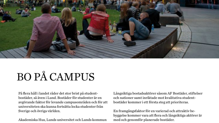Studentbostadsutredning, Campus Lund