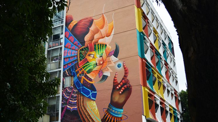 Mexican artist Curiot adds sparkling colours to No Limit Street Art Borås