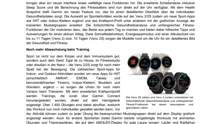 PM Garmin Venu 2 Serie