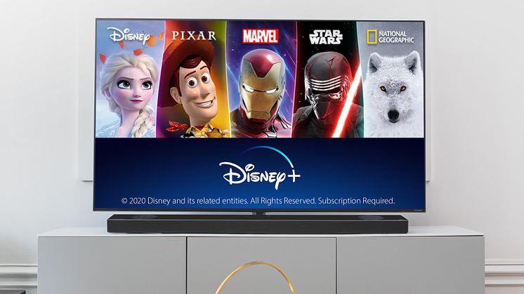 Disney+ er nu tilgængelig på alle kompatible LG TV i norden