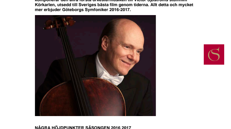 Göteborgs Symfoniker med Truls Mørk, Körkarlen, Bamse och Kristina Lugn