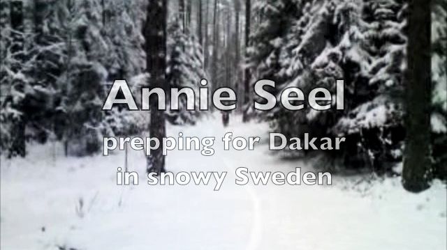 Annnie Seel rides enduro in winter