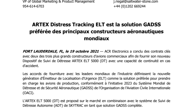 191021 - ARTEX Distress Tracking ELT est la solution GADSS préférée.pdf