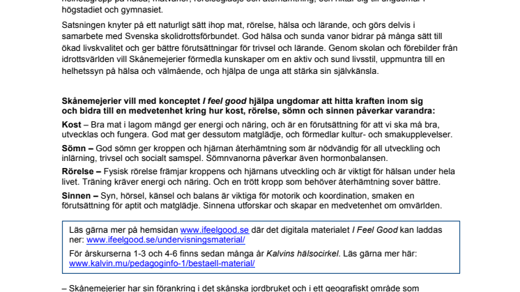Ny inspiration från Skånemejerier  – undervisningsmaterial kring hälsa, rörelseglädje och drivkraft 