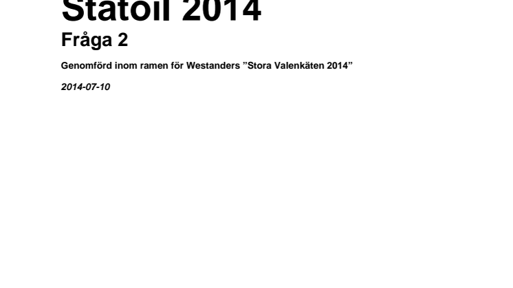 Statoils valenkät - miljöbilar