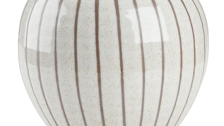 Vase SOFUS Ø21xH21cm hvit-brun