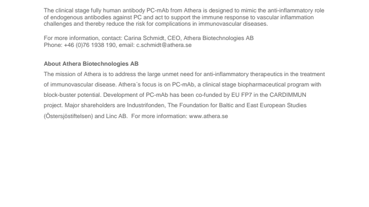 Athera allowed US composition of matter patents for therapeutic antibodies