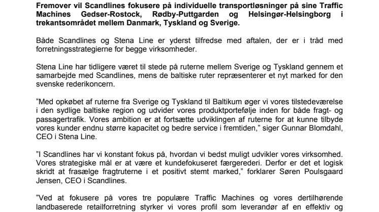 Scandlines sælger størstedelen af fragtforretningen i Østersøen til svenske Stena Line