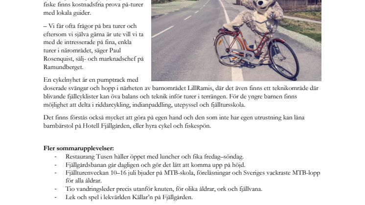 Ramundbergets sommarnyheter 