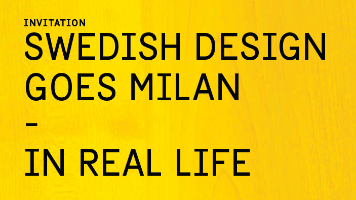 Events during Swedish Design Goes Milan – In Real Life