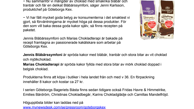 Jennis Blåbärssymfoni - en nyhet för bär- och chokladälskare