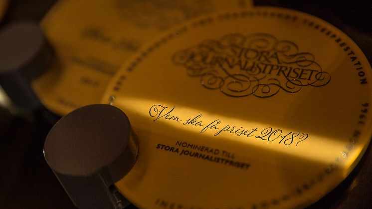 PRESSKONFERENS: Vilka nomineras till Stora Journalistpriset 2018?