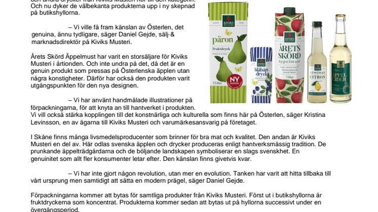 Kiviks Musteri får ny kostym