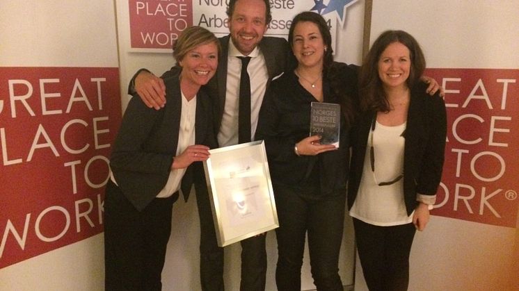 Nordic Choice Hotels kåret til Norges beste arbeidsplass i reiselivsbransjen
