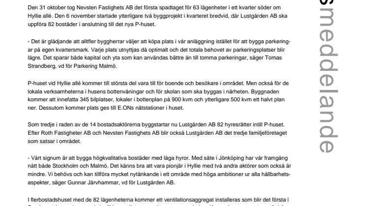Nytt P-hus kan ge lägre bostadshyror